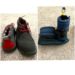 (2) Uggs boots & hightops boys size 5